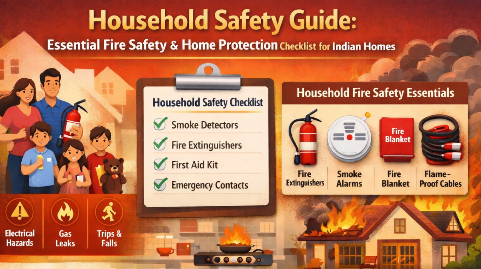Household Safety Guide: Essential Fire Safety & Home Protection Checklist for Indian Homes